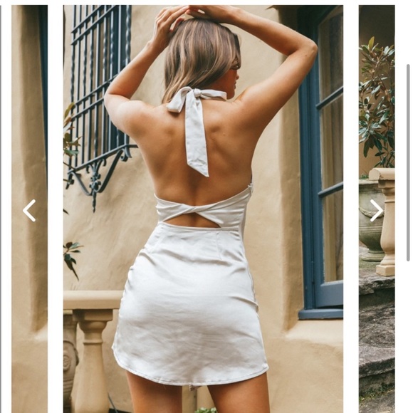 Selfie Leslie Oyster Halter Mini Dress 🦪 - Picture 3 of 14